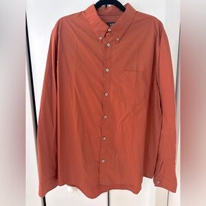 A.P.C. Men's Rust Button-Down Shirt